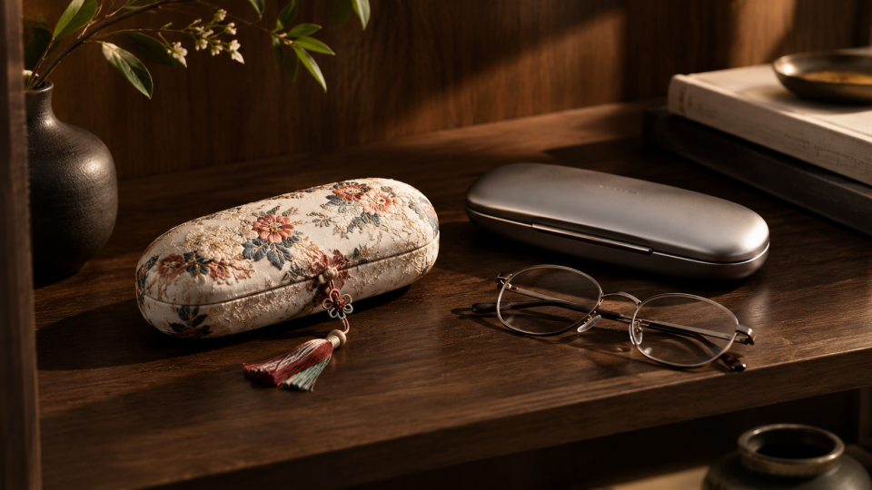 Cozy Embroidered Eyewear Still Life